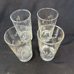 Libbey Windsor Etched Highball 12oz Drinking Glasses 5.2”H , Vintage Set of 4