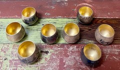 Lot 8 Vintage MCM Sheridan Silverplate EP Roly Poly Cordial Cups 1.75″ Punch