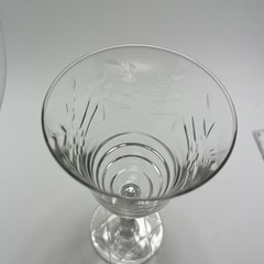 Vintage Libbey Arctic Rose Etched Long Stem Wine Glass