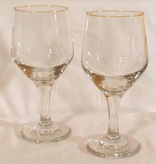Pair Libbey Estate Wine Glasses 3364 Chip Resistant Crystal Clear 8.5oz