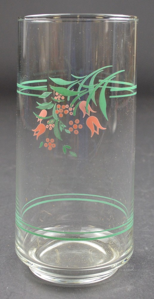 Corning 14 Oz Cooler Tumbler Rosemarie Floral Drinkware Glass – Vintage