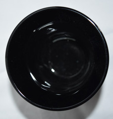 Noritake Spotlight Ebony Black Glass Tumblers 3.5” Thumbprint Glasses Lot of 4