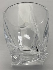 Set of (4) of Mikasa Twisted Motion Crystal Old Fashioned 3.75” Tumblers