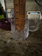 Vintage Bavarian 24% Lead Deep Cut Crystal Scotch Glasses
