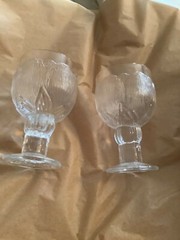 EXC 2 Oiva Toikka Vintage Wine Pioni Clear Glasses Iittala Nuutajarvi Finland