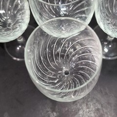 Royal Leerdam Radiance Wine Glasses, Set of 4, Vintage Clear Stemware, Drinkware
