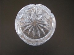 American Brilliant Cut Glass Tumbler 3 7/8″ Hobstar Fan Pattern 12 oz DOF R4