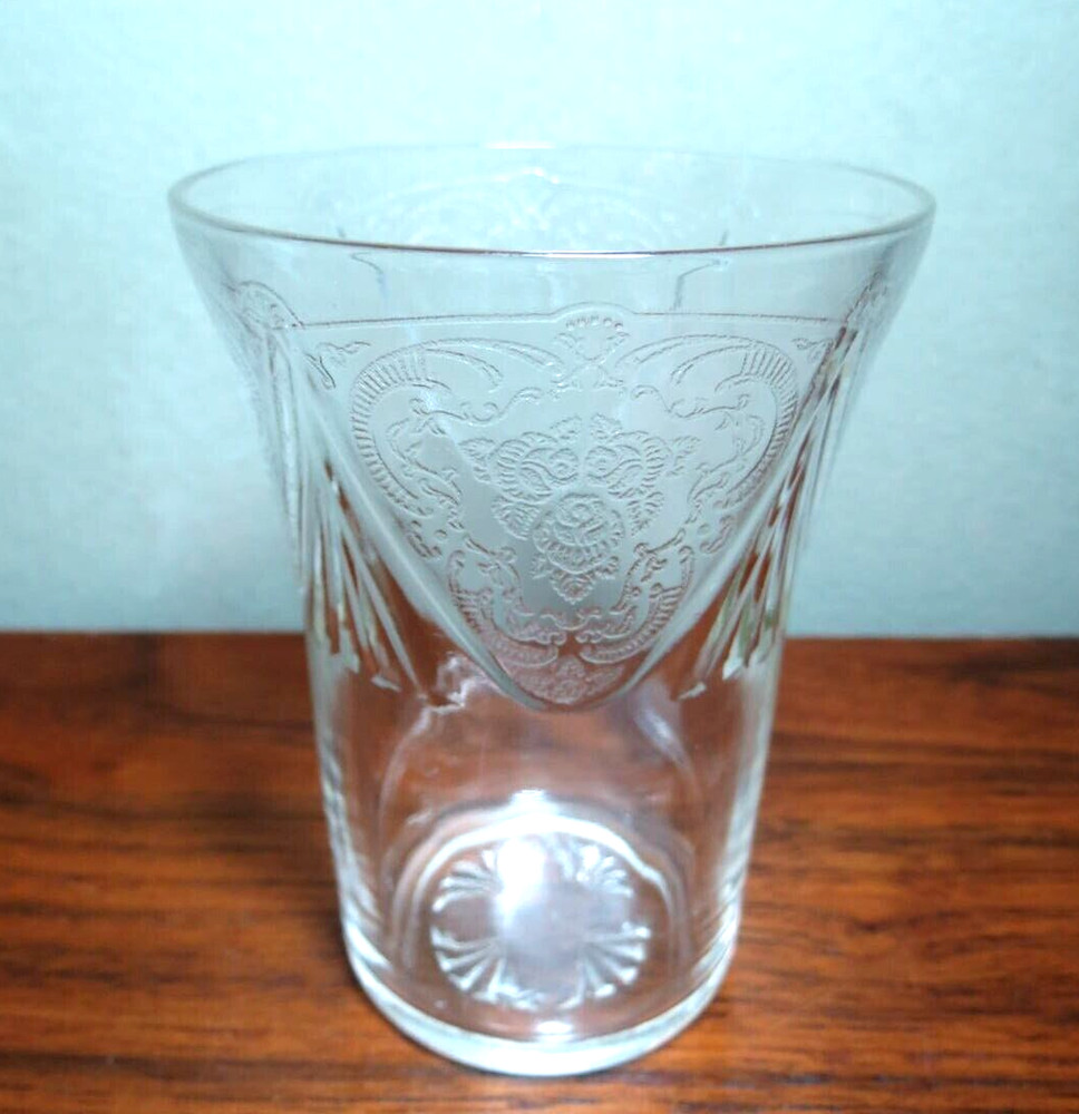 Hazel Atlas Royal Lace Clear 9 oz Tumbler 4 1/4 inch