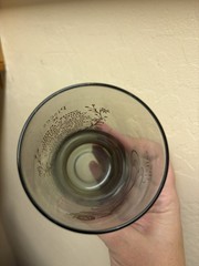 Vintage Pisces Zodiac Glass with Gold Detail