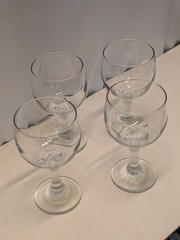 Vintage Mikasa Crystal Wine Glasses The Ritz Pattern Set Of 4 Stemmed Goblets 6″