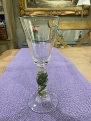 Franz Porcelain Frog White Wine Glass Pristine Condition 7-1/2” Hard to Find!🐸