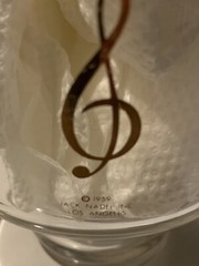 **RARE** 1959 Complete Set of 8 MCM Academy Award Winning Song Rocks Glasses