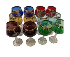 vintage Ventian murano wine glasses set of 12