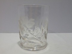 American Brilliant Cut Glass Floral Crystal Tumbler