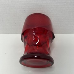 Vtg Viking Ruby Red Georgian Honeycomb Drinking Glass 5″ Water Tumbler Uv Glow