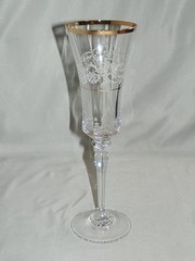4 Mikasa Antique Lace Champagne Flutes 6 Ounce 9 1/8″ Middle White Flowers