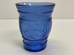 Maryland Glass Company Ring of Rings Cobalt Whiskey Glasses Set of 5