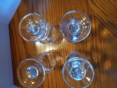 Libbey Currier and Ives Christmas Glass Winter Snow Scene Set Of 4 Vintage