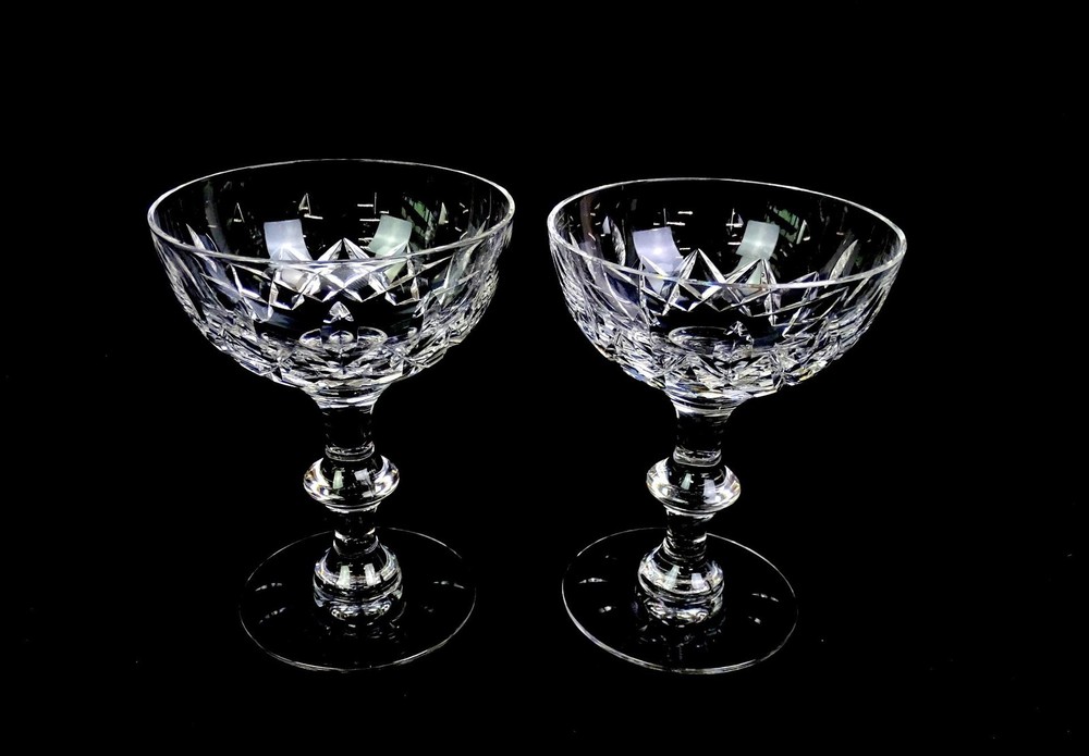 Hawkes Brilliant Cut Crystal 7330 Cornwall 2 Pc 5 1/8″ Tall Sherbets 1920-50s