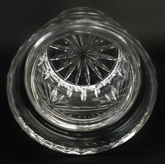 Vintage 24% Crystal Biscuit Barrel Candy Jar Made In Poland 5⅛» Tall
