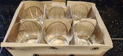 Set Of 6 Walther Glas 8 Ounce Glasses Similar To Jamestown Mikasa Ribbed Pattern
