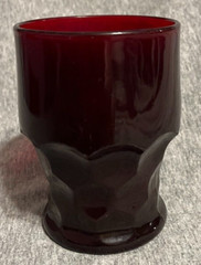 Viking Georgian Honeycomb Drinking Glass Ruby Red