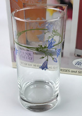 Corelle Impressions Glassware by Corning Floral BLUE DUSK COLLECTION Set of 12
