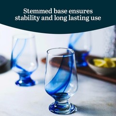 Set of 8 Durable Clear Stemmed Goblet Glasses – Artisan Inspired Water & Cocktai