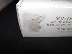 4 GODINGER SHANNON CRYSTAL SOUTH BEACH PALM ICED TEA GLASSES IN BOX #1