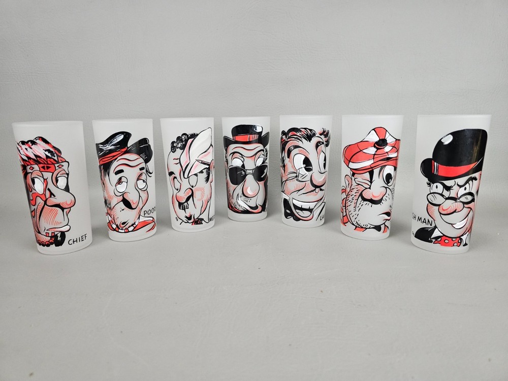 MCM Federal Gay Fad Glasses 7 Glasses Rich Man Poor Man Beggar Man Thief 1950’s