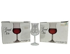 12 Luminarc Grand Vin Arc J.G. Durand Wine Taster Glasses with box France VTG