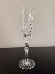 GALWAY LONGFORD CHAMPAGNE FLUTES, Cut Lead Crystal, 8 1/8″, 8 Oz, IRELAND, 2PCS