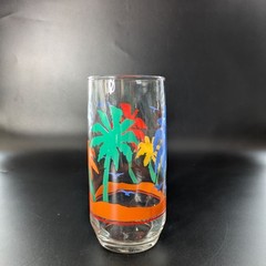 Libbey Colorful Palm Trees Replacement Glass 16 oz Tropical Design 6″ Tall