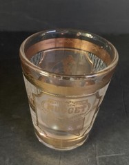 Vintage Culver Carson Nugget Casino Carson City 22 K Gold Overlay Shot Glass