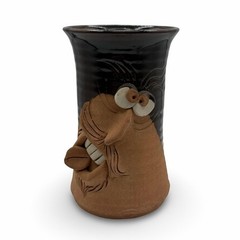 Vintage McGillivray Studio Pottery Bearded Face Mug 17cm Signed N ’83 Canada