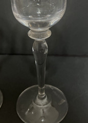 Mikasa Jamestown Wine Glass Gold Rim 9 1/8″ Tall Set of 2 Austria Bell Shape