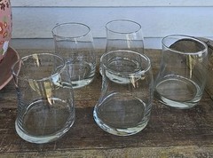 Set 5 Libbey BRAVURA Double Old Fashioned Rocks Glasses 12 oz Weighted Bottoms