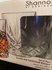 4 Godinger Crystal Shannon 3 7/8″ Old Fashioned Whiskey Tumbler Glasses in Box