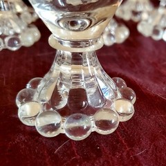 8-Vintage Anchor Hocking Berwick Bloopie Clear Water Ice Tea Wine Goblet Glasses