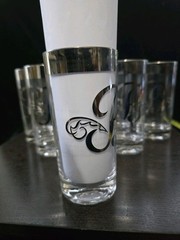 Queens Lusterware Glasses Monogram Letter «B» Set Of 7