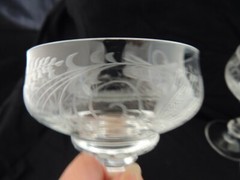 Josair Crystal Bianca set 4 Champagne Low sherbet liqueur Glasses