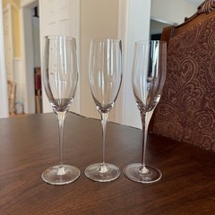 Set of 3 Rosenthal Studio-Linie Crystal FUGA Champagne Flute, 8 3/4″ Tall *READ*