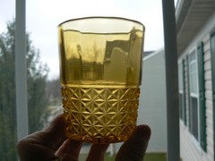 Canton Glass #1 unnamed Amber Tumbler circa 1887