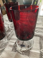 Vintage Dublin Ruby Red 5.25″ Stemware Wine Glasses Set of 4