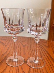 Set Of 2 Mikasa Wine Glasses Marquis Crystal Cut Glass 7 1/4″ Discontinued