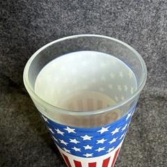 Vintage American Patriotic Stars Stripes Flag 1970’s glass drinkware 1776 – 1976