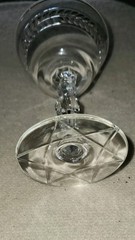 VTG Rock Sharpe Jefferson Liquor Star of David Base Glass Laurel Wreath Band