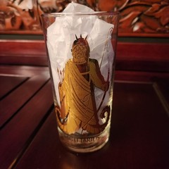 Vintage Sagittarius Zodiac Highball Glass With Gold Archer Design & Horoscope