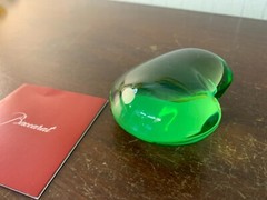 Green Heart Paperweight Love Model In Baccarat Crystal