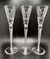 Set Of 3 Bohemia Crystal Crystalex Boc270 Air Twist Aperitif/Cordial Glasses